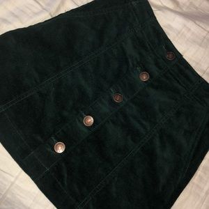 Emerald Corduroy Skirt